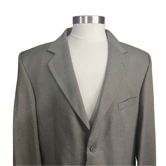 Tassio Di Biella Primo Men Green Tan 2-Button Suit Jacket Sz 44S Wool Blend NWT - Picture 7 of 12